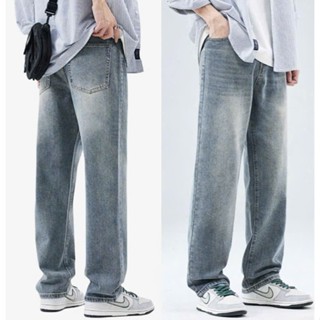  Quần Jean Ống Rộng Nam Nữ Cạp Cao Quần Bò Unisex Dáng Suông Chất Vải Dày Dặn Phong Cách Boy Phố 