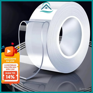 Băng keo dán đa năng siêu dính, băng dính 2 mặt siêu dính, băng keo trong dán tường nano silicon chắc chắn dài 3M, 5M