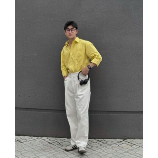 Quần dài nam màu trắng ngà kaki dày dặn Vera Pants by Scott Sor