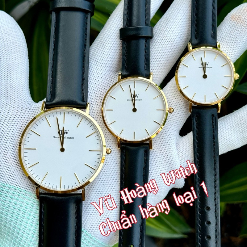 Đồng hồ cặp dây da DW 2 Kim trẻ trung sang xịn. Máy Nhật fullbox. Kính sapphire. chuẩn hàng loại 1