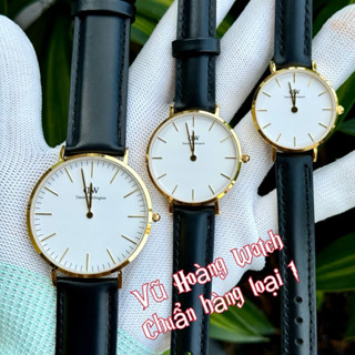 Đồng hồ cặp dây da DW 2 Kim trẻ trung sang xịn. Máy Nhật fullbox. Kính sapphire. chuẩn hàng loại 1