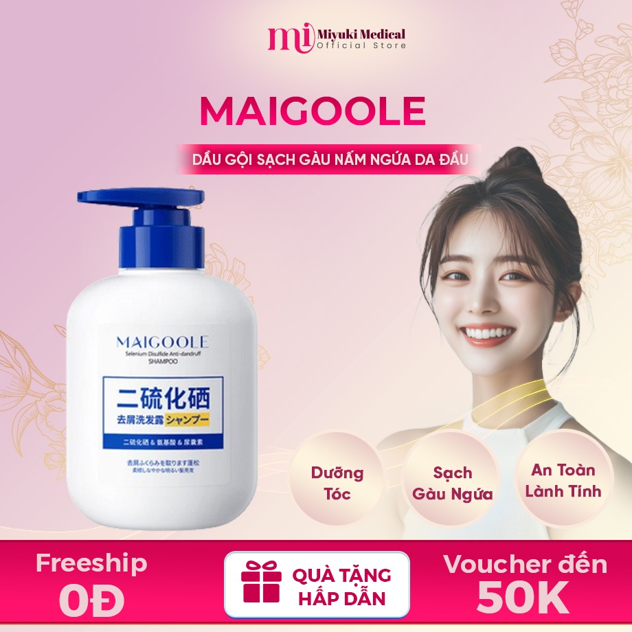 Dầu Gội Giảm Nấm Ngứa Da Đầu Maigoole - Dầu Gội Maigoole Sạch Gàu, Nấm, Giảm Dầu Nhờn, Tóc Khỏe Suôn Mượt