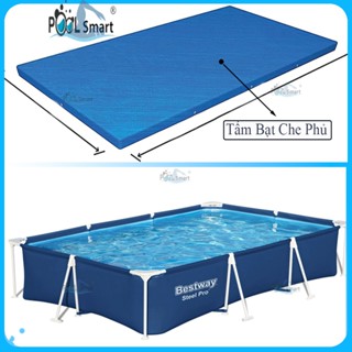 Tấm bạt che , Bạt Lót Đáy hồ bơi kích thước 3m x 2m Bạt phủ bể bơi khung kim loại,Bể bơi gia đình