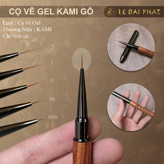  Cọ nét KAMI thân gỗ chuyên vẽ gel cho móng 