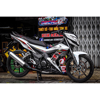 tem xe sonic đỏ đen trắng tem chế