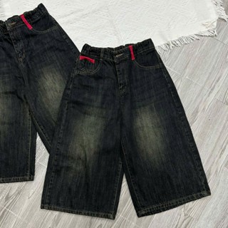 [BIGSIZE85kg] 3366 Quần Jean Ngố Lửng Nữ CALY Cạp Chun Sau Đỉa Đỏ, quần ngố lửng thể thao phong cách