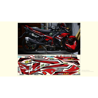 Tem rời exciter 135 lc nhiều phiên bản chuẩn phom dễ dán đính kèm nhiều logo nhỏ che vết xước trên xe trang trí