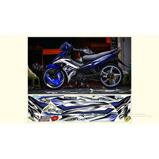 Tem rời exciter 135 lc nhiều phiên bản chuẩn phom dễ dán đính kèm nhiều logo nhỏ che vết xước trên xe trang trí