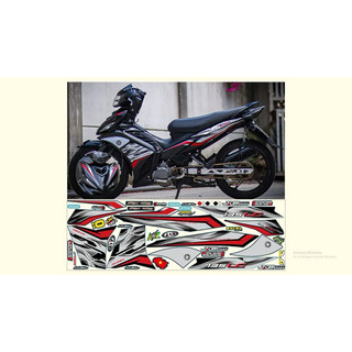 Tem rời exciter 135 lc nhiều phiên bản chuẩn phom dễ dán đính kèm nhiều logo nhỏ che vết xước trên xe trang trí