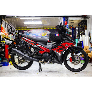 Tem rời exciter 135 lc nhiều phiên bản chuẩn phom dễ dán đính kèm nhiều logo nhỏ che vết xước trên xe trang trí
