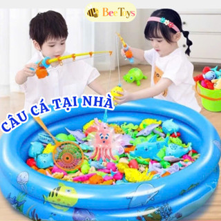 Bộ đồ chơi câu cá nam châm SIZE TO kèm phao bơi ống bơm câu cá đồ chơi cho bé 42 cho tiết đồ chơi nhà tắm Bee Toys