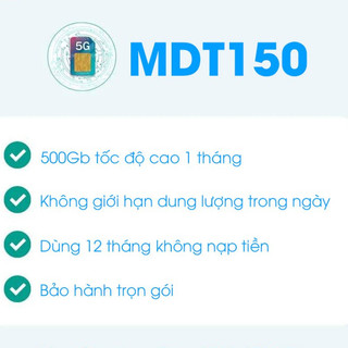 [mua 1 tặng 1] Sim 4G mobifone gói mdt250A 12fd50 12MDT150 12MDT50 sim data trọn 1 năm tốc độ cao không cần nạp tiền