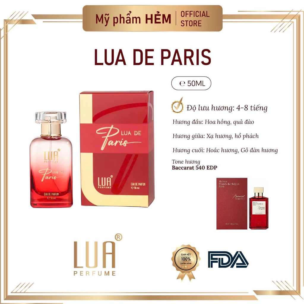 Nước Hoa Nữ PARIS 50ml - LUA Perfume