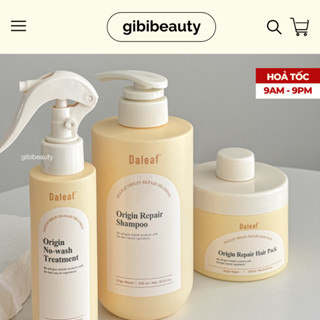 Dầu gội/Xịt dưỡng/Ủ tóc dưỡng mượt, phục hồi tóc hư tổn DALEAF Origin Repair