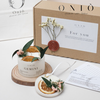  Bộ quà tặng ONIÕ 3 món nến thơm sáp thơm handmade đế gỗ thông hương tinh dầu thiên nhiên - GS-004 