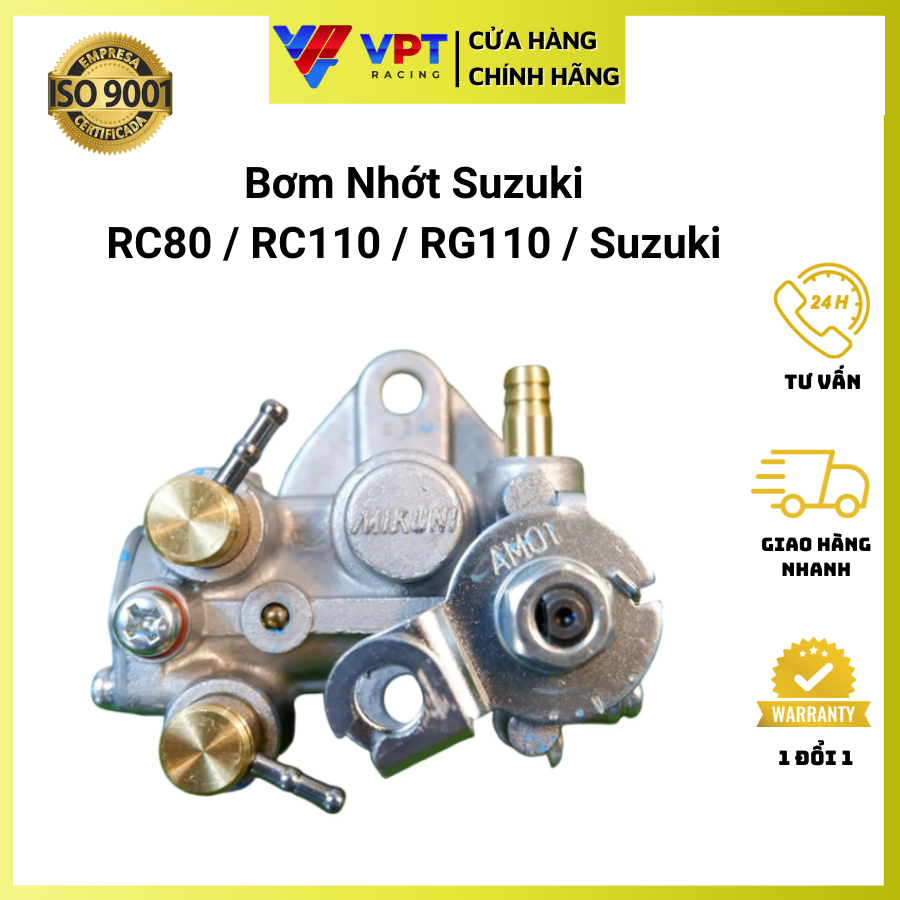 Bơm nhớt Xipo sport RC80, RG110, RGV120, Satria120, RGX120 - chính hãng Mikuni 16100
