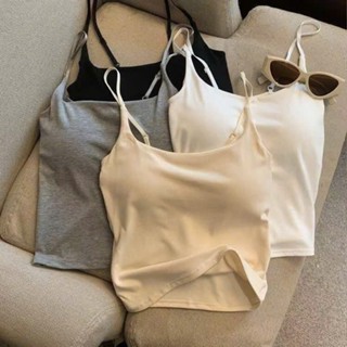 Áo Len Tăm 2 Dây CÓ MÚT ĐỆM, Áo Len Croptop Cổ Trơn Kèm Dây Điều Chỉnh Ôm Body Quyến Rũ Phong Cách Hàng Loại 1 Tongkhomi