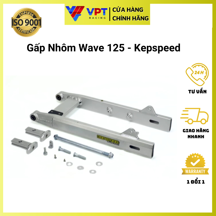 Gắp nhôm Wave 125 | Gấp nhôm RS100 | Gắp Future 125, dài chính hãng Malaysia GN-W125