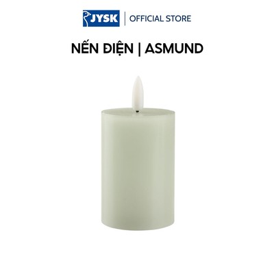Nến điện | JYSK ASMUND | sáp/polypropylene | xám nhạt | Ø5xC8cm