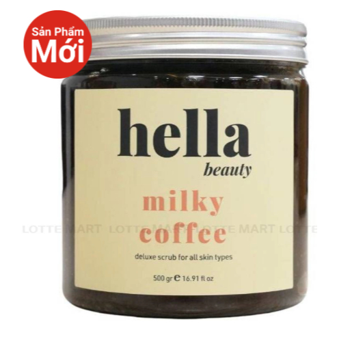 Tẩy Tế Bào Chết Hella Beauty Hương Cà Phê Sữa Hũ 500G