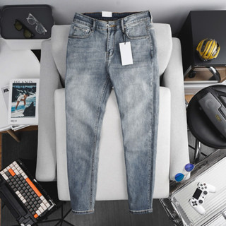 Quần jean nam slim fit hàng xuất khẩu cao cấp co giãn màu xanh rêu bụi 