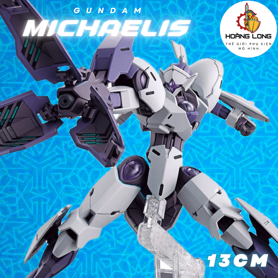 Hộp đồ chơi lắp ráp Gundam, mẫu HG Michaelis, kèm hộp, The Witch from Mercury (phụ kiện Hoàng Long)