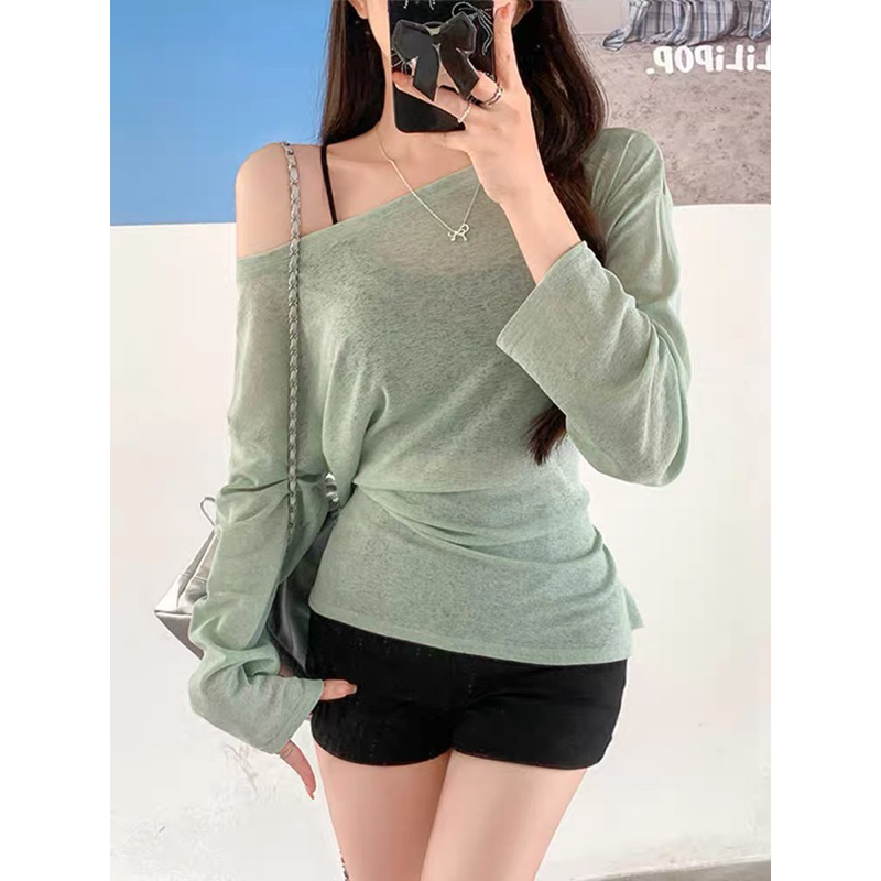 Áo thun giấy lệch vai TẶNG KÈM áo yếm (KO MÚT NGỰC) dễ thương cho nữ