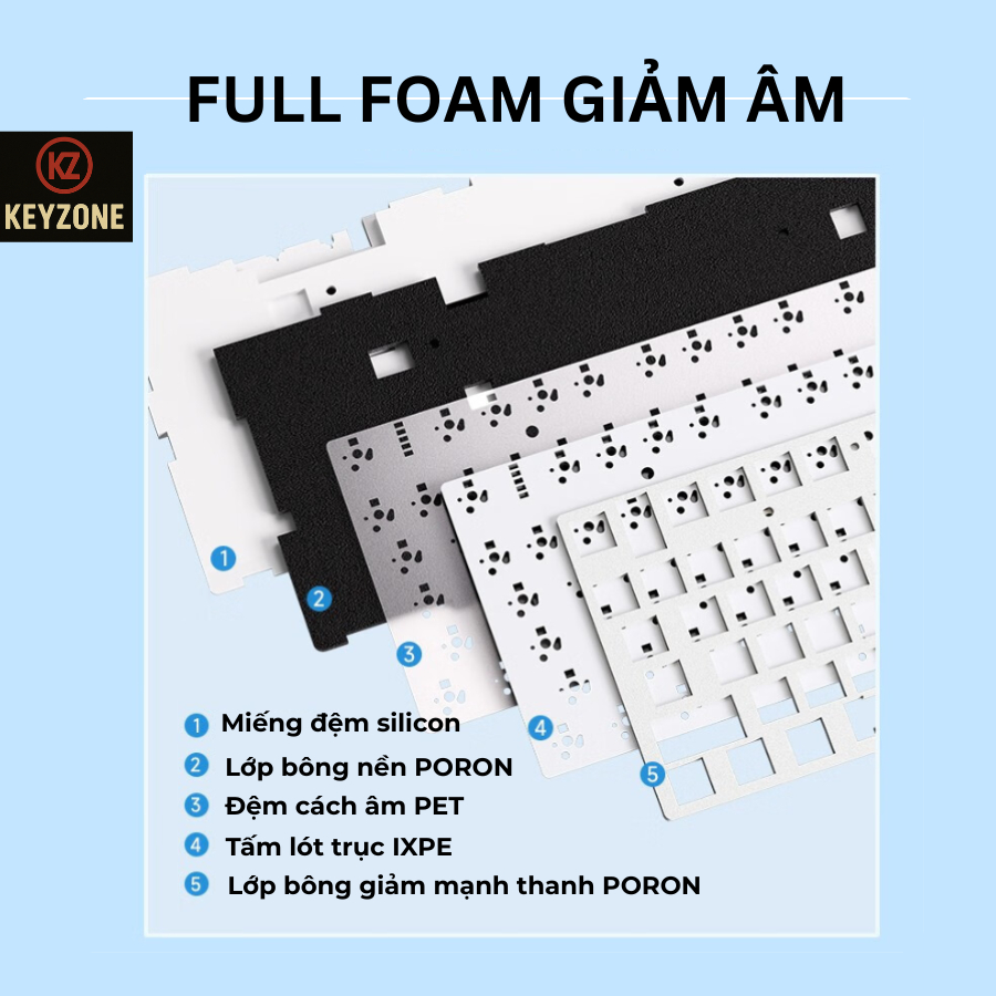 Bàn phím cơ không dây Aula F75 -  Linear và Silent - 3 mode kết nối - Hỗ trợ hotswap - Led RGB | BigBuy360 - bigbuy360.vn