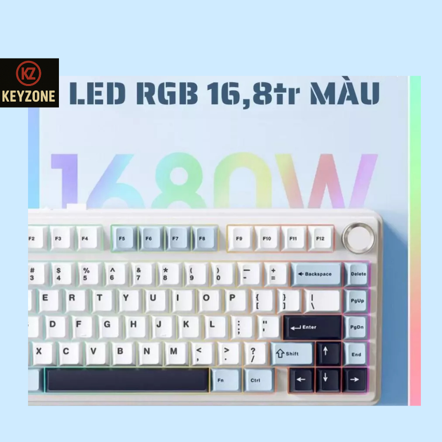 Bàn phím cơ không dây Aula F75 -  Linear và Silent - 3 mode kết nối - Hỗ trợ hotswap - Led RGB | BigBuy360 - bigbuy360.vn