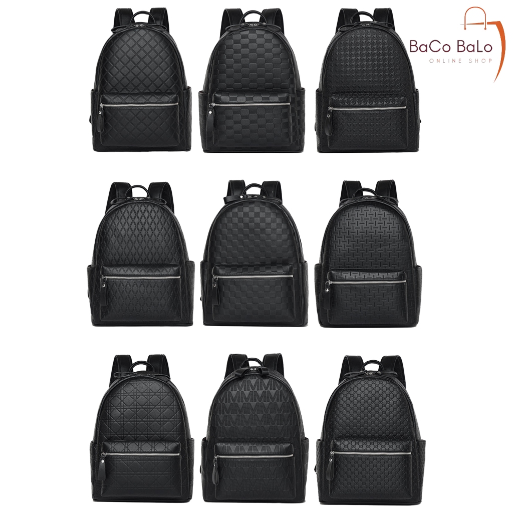 Balo Da Đi Học Size 40cm - Mã 888, Vừa A4 Atlat Laptop 14ich, Chất Liệu Da PU, Hàng Quảng Châu