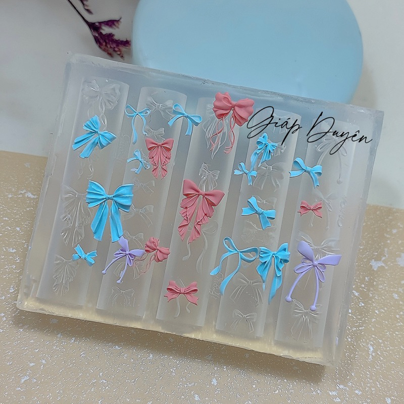 Khuôn nơ tiểu thư (N02) silicon làm nail