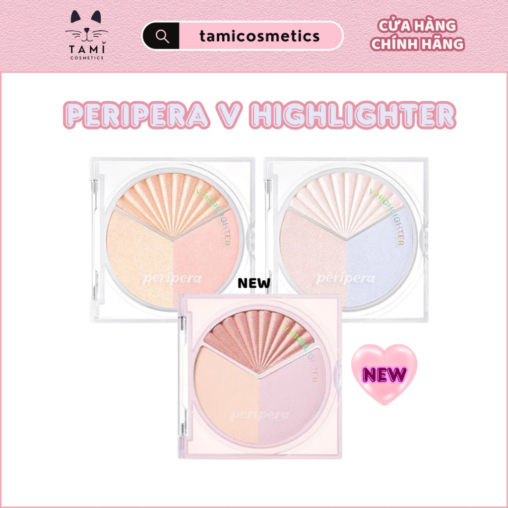 Phấn Bắt Sáng Peripera Ink V Highlighter 3 ô