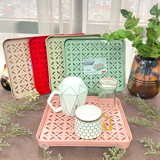 Khay úp Cốc , Ly Để Bàn Uống Nước, Có Khay Hứng Nước Khô Ráo, Thương Hiệu Việt Nhật, Có 3 Màu
