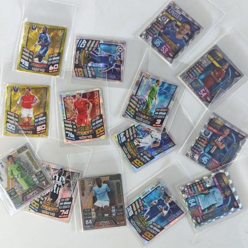 [ Bán Lẻ_ Thẻ Đẹp ] Thẻ Cầu Thủ Poca Match Attax CLB 100
