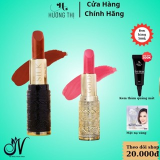 Son Dưỡng Hương Thị Gold Màu Hồng Cam và Silk Màu Cam Đất mềm môi chống khô môi thâm môi