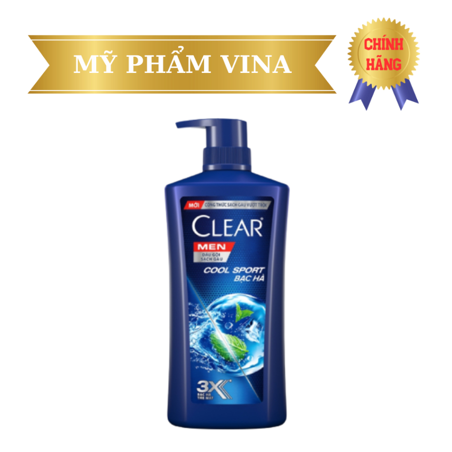Dầu Gội Clear Men Cool Sport Bạc Hà Mới 900g