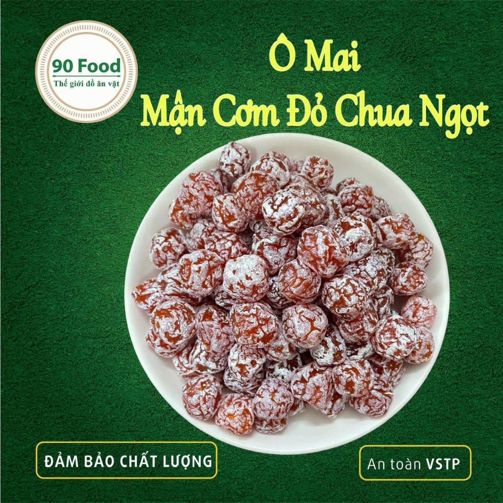 Ô Mai Mận Cơm Đỏ 90 Food túi Zip 500G thơm ngon nhức nách