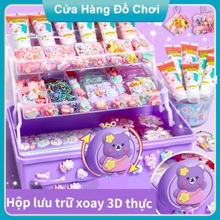 Bộ kem keo dán thẻ Goo đồ chơi trẻ em, đồ chơi tự làm quà tặng cho người thân hộp lưu trữ 3 lớp DIY Handmade Đồ Chơi