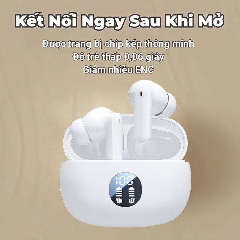 Tai nghe bluetooth không dây GEBOS S10 pin trâu, bass mạnh, chống ồn ENC, hỗ trợ đàm thoại, nghe nhạc - AUDIO365 | BigBuy360 - bigbuy360.vn