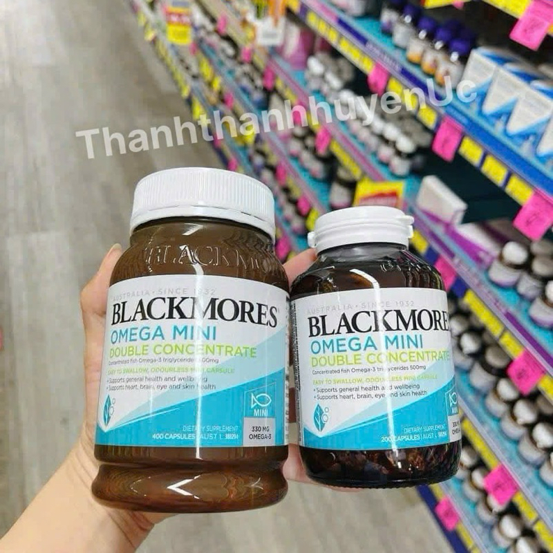 Dầu cá Blackmores Odourless Fish Oil mini 400 Capsules