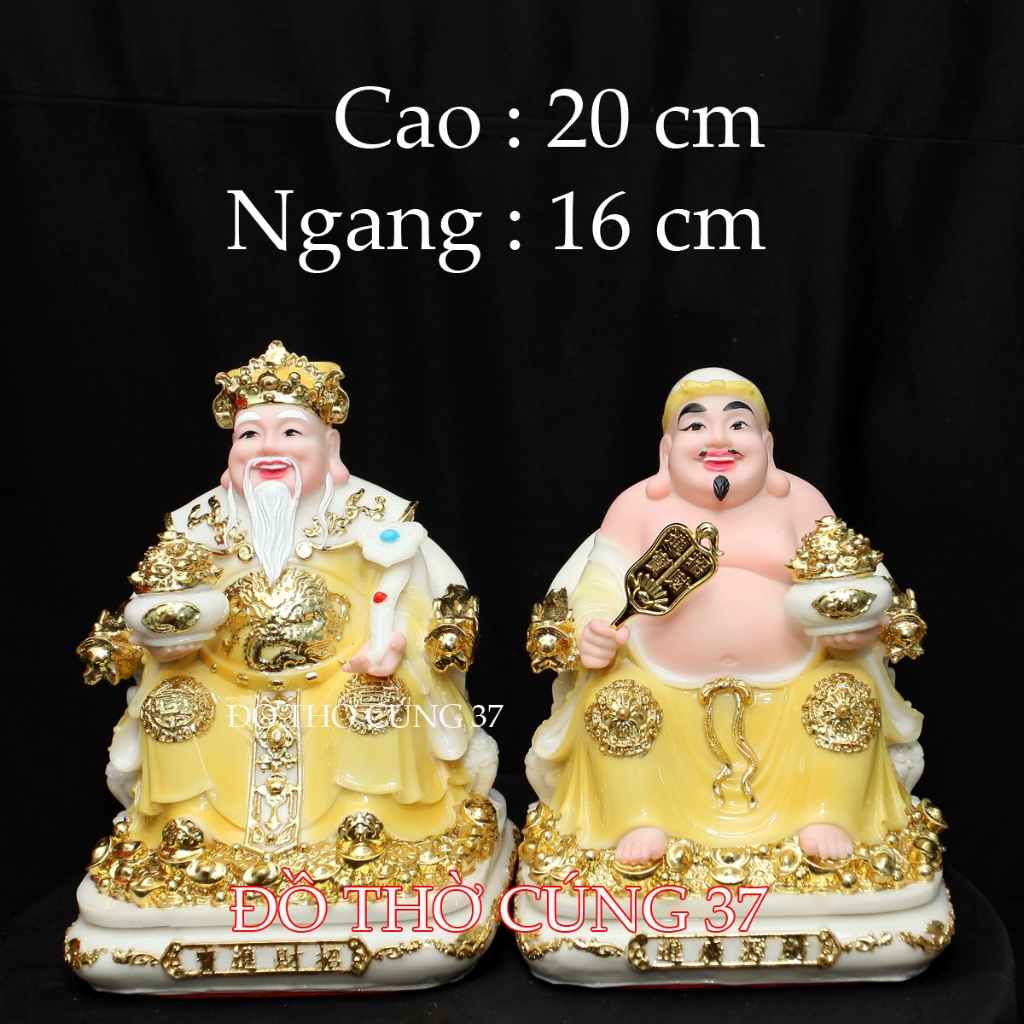 [ CAO 20 CM ] THẦN TÀI THỔ ĐỊA MÀU VÀNG [COMPOSITE + BỘT ĐÁ  ]
