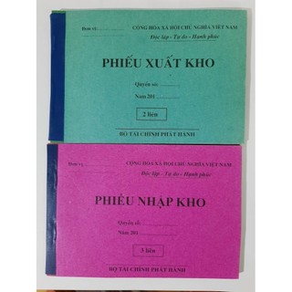 Combo 5 quyển Phiếu xuất kho/ Phiếu nhập kho - Giấy carbon  ( A4/ A5 -1 liên, 2 liên, 3 liên ).