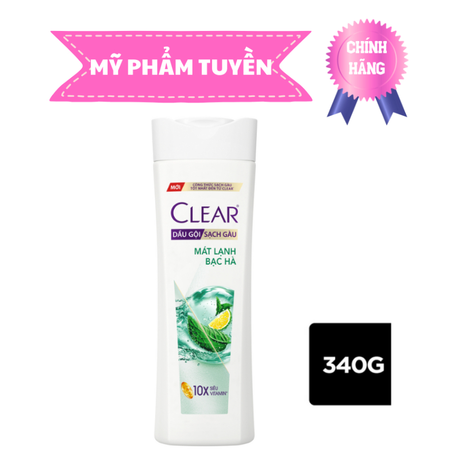 DẦU GỘI CLEAR MÁT LẠNH BẠC HÀ (340G)