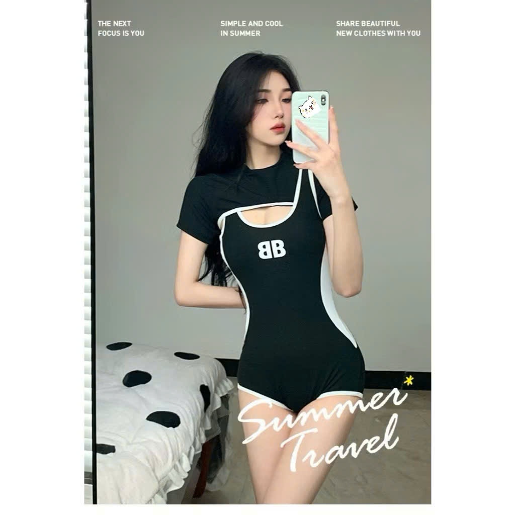 Set bộ đồ bơi bikini áo tắm liền thân 2 chi tiết có đệm ngực thiết kế khoét ngực quyến rũ HMH BKN38 | BigBuy360 - bigbuy360.vn