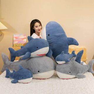  Cá Mập Nhồi Bông Gấu Bông Cá Mập 1m1 Khổng Lồ Cá Mập Bông  🍋🍒shop có ghi thiệp free nha  