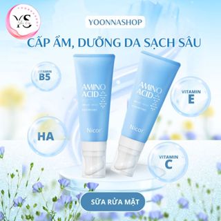 Sữa Rửa Mặt Đầu Cọ Massage Amino Acid NICOR 120g Sạch Sâu, Ngừa Mụn Và Kiểm Soát Dầu Kiss54