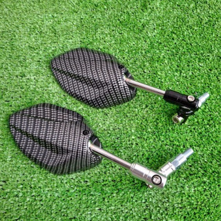  gương xe máy nhúng carbon chân xoay 360 Độ gắn xe máy  tặng kèm lục giác  