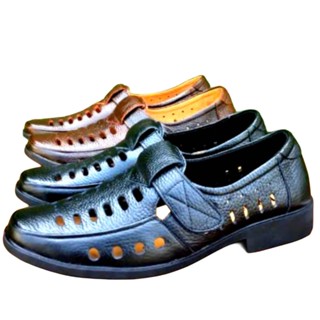    BẢO HÀNH 1 NĂM  Giày rọ nam da bò cao cấp - giày xương cá đế cao su khâu xung quanh  bảo hành 12 tháng 