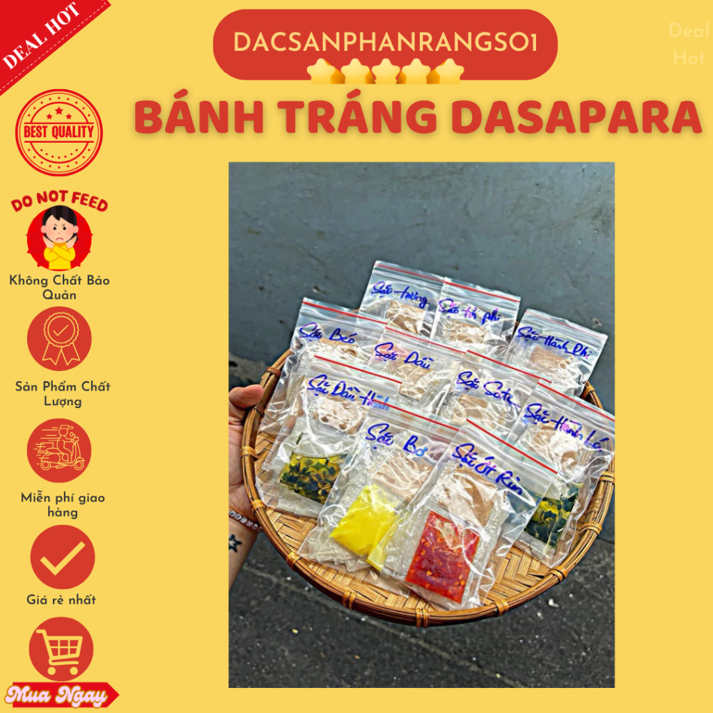 Set 10 bánh tráng mix 10 vị mini