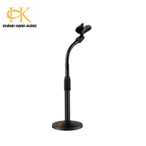 Chân micro để bàn bẻ cong, chân mic đế gang siêu chắc